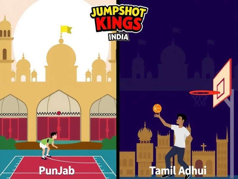 Jump Shot Kings India Regional Adaptations Regional Courts in Jump Shot Kings India showing Punjab and Tamil Nadu themes